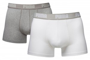 BOKSERKI Puma Basic Boxer 2P white grey melang