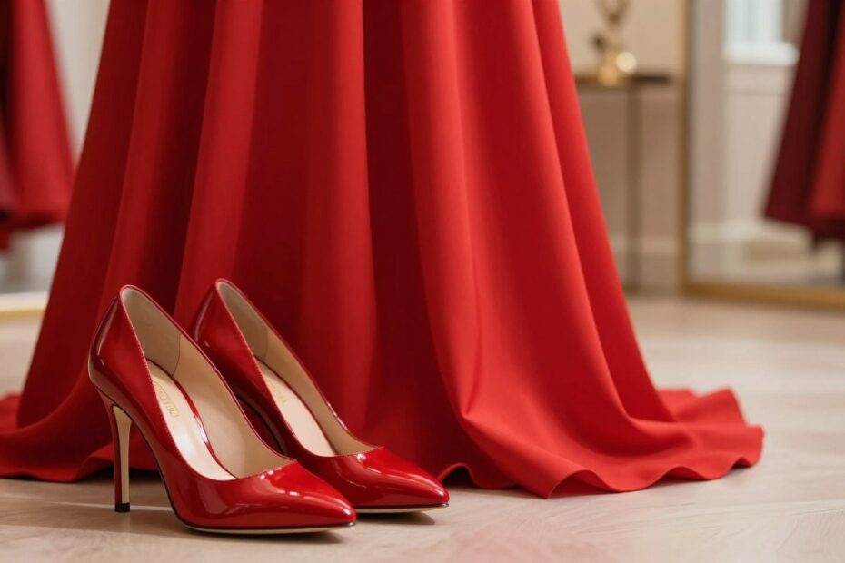 Jakie buty do czerwonej sukni