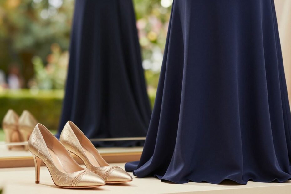 Jakie buty do granatowej sukienki