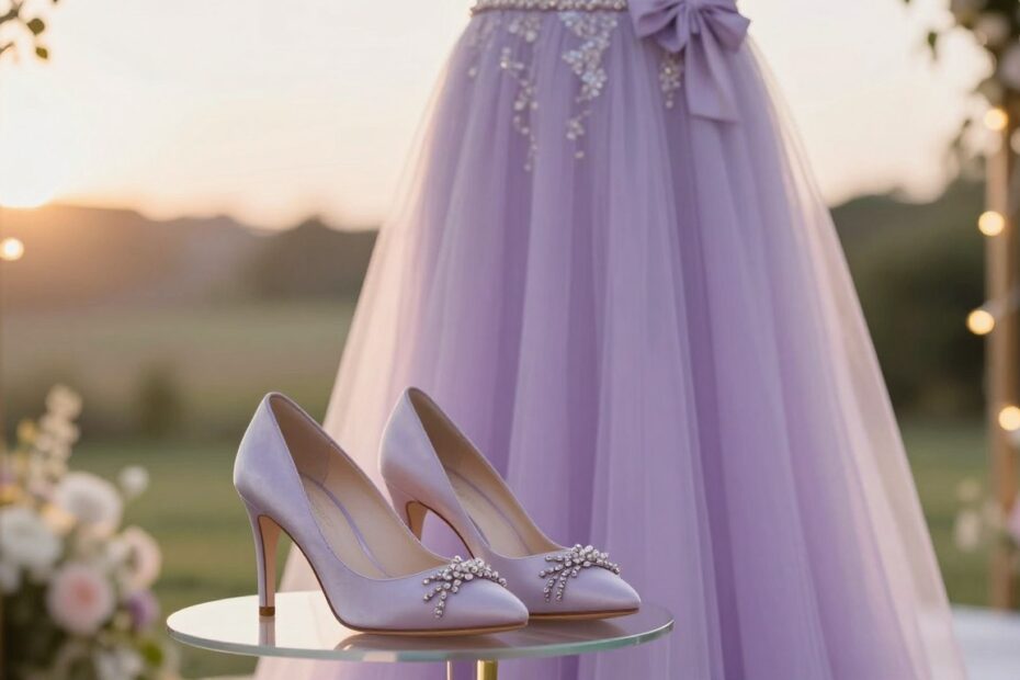Jakie buty do liliowej sukienki