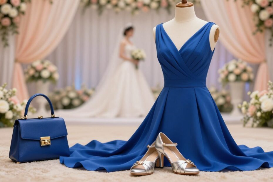 Jakie buty i torebkę założyć do niebieskiej sukienki