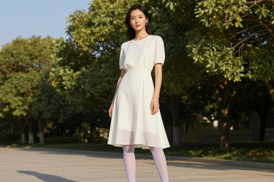 Jakie rajstopy do białej sukienki