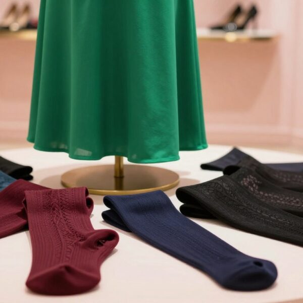 Jakie rajstopy do zielonej sukienki