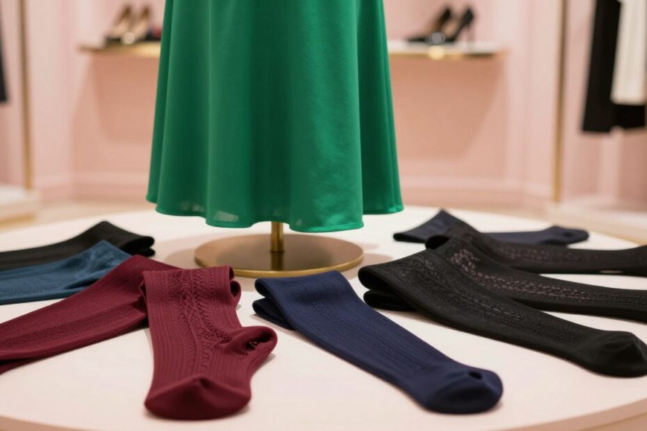 Jakie rajstopy do zielonej sukienki