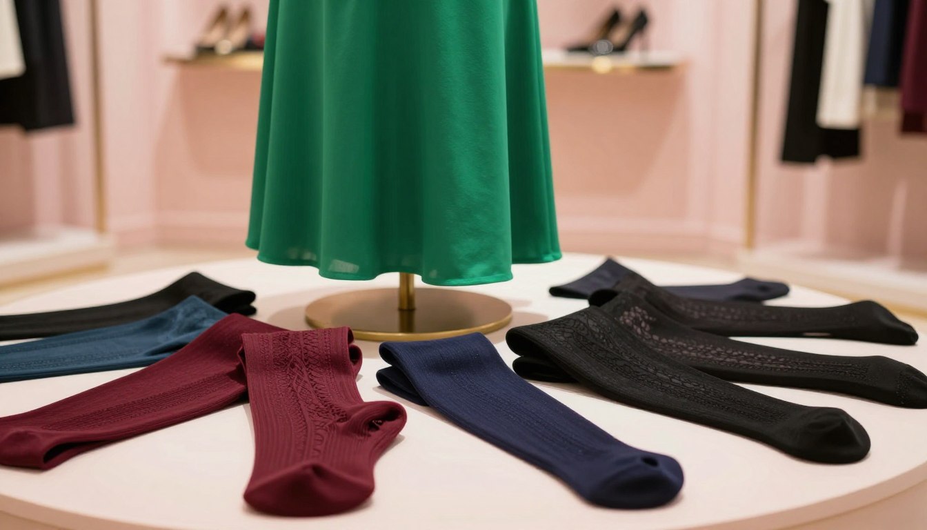 Jakie rajstopy do zielonej sukienki