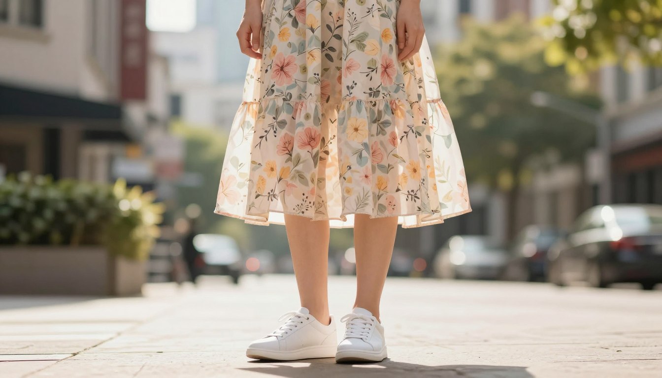 Jakie trampki do sukienki